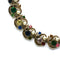 Vintage necklace from the 1950s in old gold plate with multicoloured rhinestones