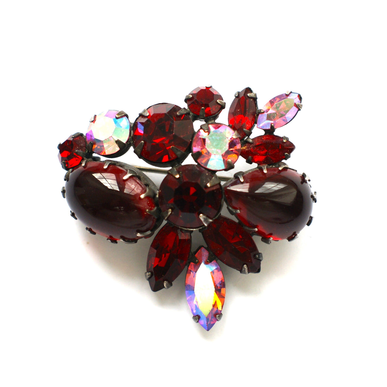 Red vintage brooch by Regency