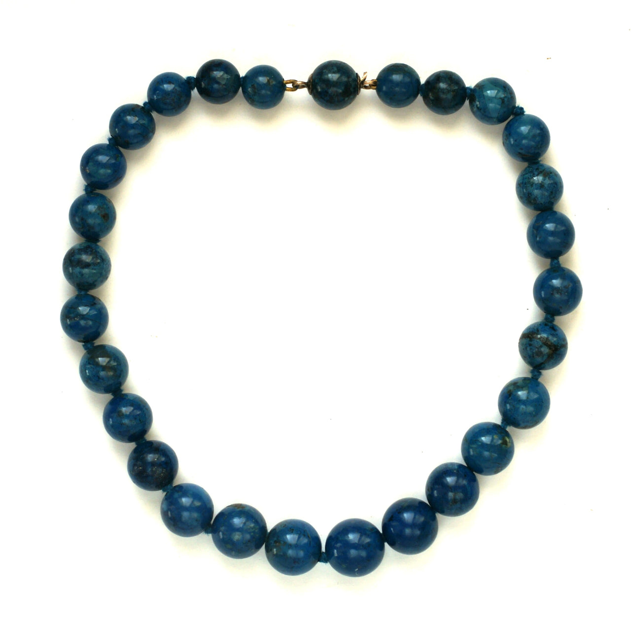 Blue Agate Antique knotted Beads