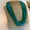 Blue & Green Joan Rivers Multi strand Glass necklace
