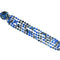 Lovely blue multistrand bracelet with cluster glass beaded clasp