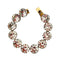 Bracelet with large crystals on a light gray background