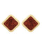 Gold plated brown swirl clip-on earrings Eclectica