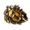 Olive Green 1950s Rhinestone brooch