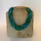Blue & Green Joan Rivers Multi strand Glass necklace