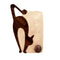 Lea Stein cat and ball brooch in brown and cream