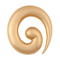 Monet matt swirl brooch gold plated
