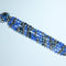 blue and grey cluster multistrand braceet glass vintage