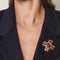 cross brooch cabochon stones vintage model photo