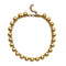 round brown crystals on gold metal vintage necklace by Stella Dot for Eclectica vintage jewellery