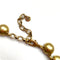 round brown crystals on gold metal vintage necklace by Stella Dot for Eclectica vintage jewellery