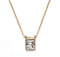 gold plated initial E pendant featuring Swarovski crystal