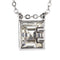 Rhodium plated initial E pendant featuring Swarovski crystal