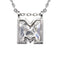Rhodium plated initial M pendant featuring Swarovski crystal