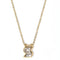 gold plated initial S pendant featuring Swarovski crystal