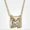 gold plated initial M pendant featuring Swarovski crystal