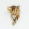 Attwood & Sawyer Swarovski Crystal & Enamel Tiger Face Brooch
