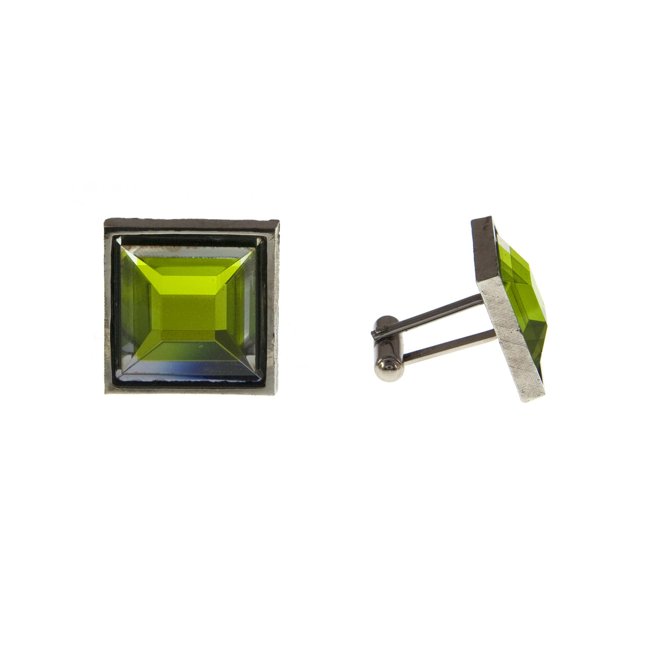 1950s Vintage Green Glass Cufflinks