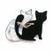 Lea Stein Twin Cat Brooch, Red, Black