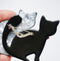 Lea Stein Twin Cat Brooch, Red, Black