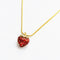 1980s Vintage Enamel and Swarovski Crystal Strawberry Pendant