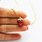 1980s Vintage Enamel and Swarovski Crystal Strawberry Pendant