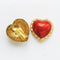 1980s Victoria Secret Large Heart Clip On Earrings