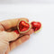 1980s Victoria Secret Large Heart Clip On Earrings