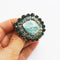 Blue Glass Vintage Brooch