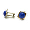 Eclectica Vintage 1950s Blue Glass and gold plated cufflinks unisex women’s men’s