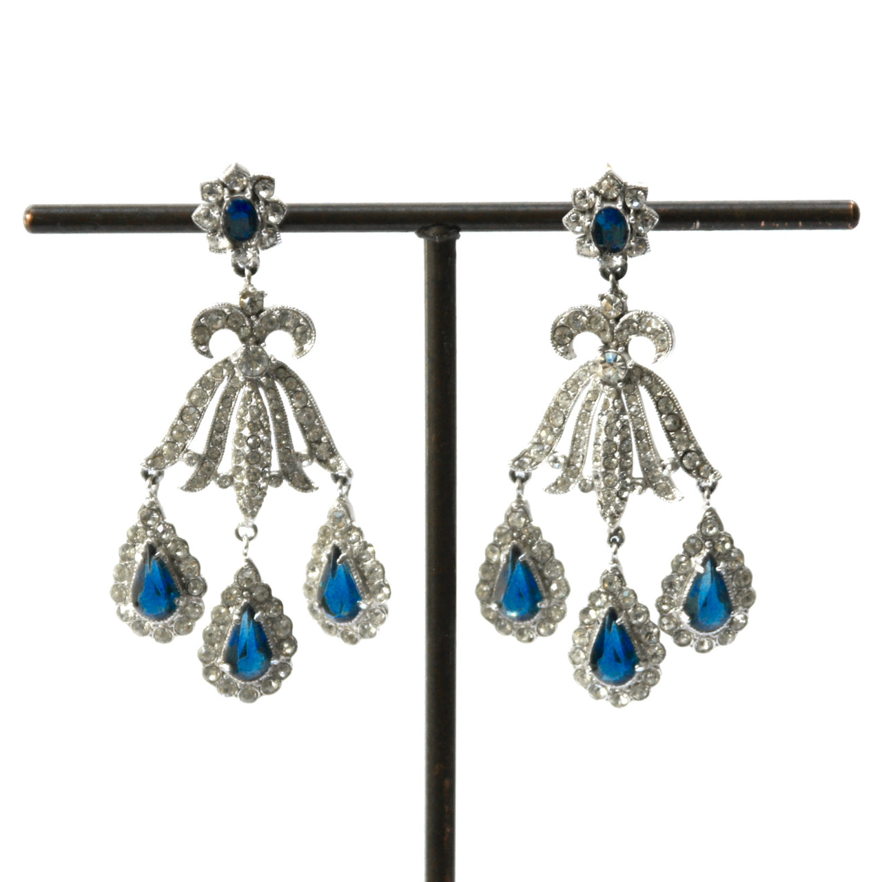 Eclectica Vintage Jewellery | UK | 1960s Vintage Chandelier Earrings, Pierced