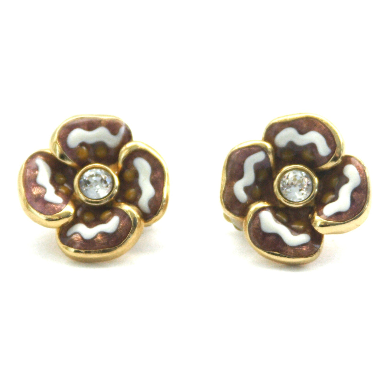 1970s Christian Dior Flower Clip on Earrings