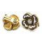 1970s Christian Dior Flower Clip on Earrings