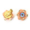 1950s Vintage Floral Clip On Earrings, Peach