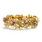 1950s Vintage Floral Bracelet, Pink, Yellow