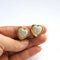 Gold plated 1980s Vintage Swarovski Crystal Heart Clip On Earrings