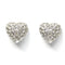 1980s Vintage Diamanté Heart Clip On Earrings