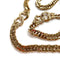 Attwood & Sawyer Gold Plated Swarovski Crystal Double Heart Curb Chain Necklace