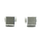 Simple Chrome 1980s cube cufflinks