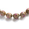 1950s Vintage Venetian Glass Beads Necklace, Pink, Beige