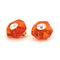 1980s Vintage Orange Resin Clip On Earrings