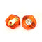 1980s Vintage Orange Resin Clip On Earrings