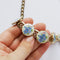 1950s Vintage Floral Necklace, Blue