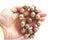 1950s Vintage Venetian Glass Beads Necklace, Pink, Beige