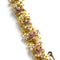 1950s Vintage Floral Bracelet, Pink, Yellow