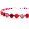 Fuchsia Dyed Agate Beads Necklace