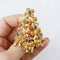 1980s Avon Christmas Tree Brooch, Gold Plate