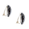 Black button clip-on earrings