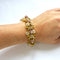1950s Vintage Floral Bracelet, Pink, Yellow
