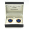 Blue glass 1960s cufflinks